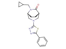 (1S*,5R*)-6-(cyclopropylmethyl)-3-(5-phenyl-1,3,4-thiadiazol-2-yl)-3,6-diazabicyclo[3.2.2]nonan-7-one