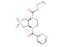 (4aR*,7aS*)-1-(methoxyacetyl)-4-(3-pyridazinylcarbonyl)octahydrothieno[3,4-b]pyrazine 6,6-dioxide