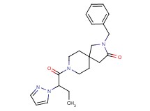 2-benzyl-8-[2-(1H-pyrazol-1-yl)butanoyl]-2,8-diazaspiro[4.5]decan-3-one