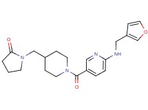 1-{[1-({6-[(3-furylmethyl)amino]pyridin-3-yl}carbonyl)piperidin-4-yl]methyl}pyrrolidin-2-one