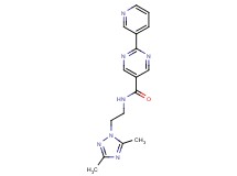 N-[2-(3,5-dimethyl-1H-1,2,4-triazol-1-yl)ethyl]-2-(3-pyridinyl)-5-pyrimidinecarboxamide