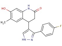 4-[3-(4-fluorophenyl)-1H-pyrazol-4-yl]-7-hydroxy-6-methyl-3,4-dihydroquinolin-2(1H)-one
