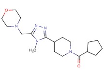 4-({5-[1-(cyclopentylcarbonyl)piperidin-4-yl]-4-methyl-4H-1,2,4-triazol-3-yl}methyl)morpholine