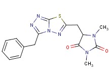 5-[(3-benzyl[1,2,4]triazolo[3,4-b][1,3,4]thiadiazol-6-yl)methyl]-1,3-dimethylimidazolidine-2,4-dione