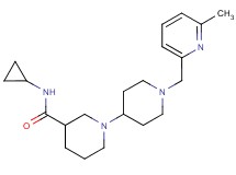 N-cyclopropyl-1'-[(6-methylpyridin-2-yl)methyl]-1,4'-bipiperidine-3-carboxamide