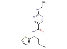 2-(ethylamino)-N-[1-(2-thienyl)butyl]pyrimidine-5-carboxamide