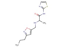 2-{[(3-propylisoxazol-5-yl)methyl]amino}-N-1,3-thiazol-2-ylpropanamide