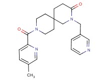 9-[(5-methylpyridin-2-yl)carbonyl]-2-(pyridin-3-ylmethyl)-2,9-diazaspiro[5.5]undecan-3-one