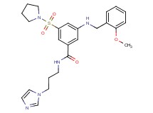 N-[3-(1H-imidazol-1-yl)propyl]-3-[(2-methoxybenzyl)amino]-5-(1-pyrrolidinylsulfonyl)benzamide