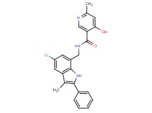 N-[(5-chloro-3-methyl-2-phenyl-1H-indol-7-yl)methyl]-4-hydroxy-6-methylnicotinamide