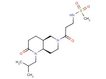 N-{3-[(4aS*,8aR*)-1-isobutyl-2-oxooctahydro-1,6-naphthyridin-6(2H)-yl]-3-oxopropyl}methanesulfonamide