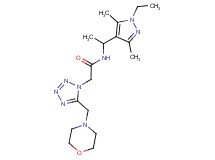 N-[1-(1-ethyl-3,5-dimethyl-1H-pyrazol-4-yl)ethyl]-2-[5-(morpholin-4-ylmethyl)-1H-tetrazol-1-yl]acetamide