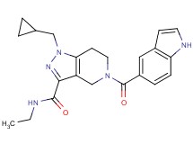 1-(cyclopropylmethyl)-N-ethyl-5-(1H-indol-5-ylcarbonyl)-4,5,6,7-tetrahydro-1H-pyrazolo[4,3-c]pyridine-3-carboxamide
