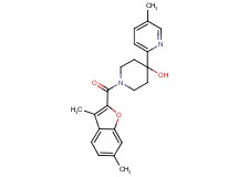 1-[(3,6-dimethyl-1-benzofuran-2-yl)carbonyl]-4-(5-methylpyridin-2-yl)piperidin-4-ol