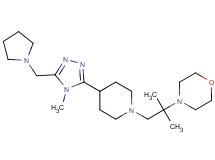 4-(1,1-dimethyl-2-{4-[4-methyl-5-(pyrrolidin-1-ylmethyl)-4H-1,2,4-triazol-3-yl]piperidin-1-yl}ethyl)morpholine