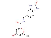 6-methyl-4-oxo-N-[(2-oxo-2,3-dihydro-1H-benzimidazol-5-yl)methyl]-4H-pyran-2-carboxamide