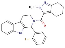 1-(2-fluorophenyl)-2-[(2-methyl-4,5,6,7-tetrahydro-2H-indazol-3-yl)carbonyl]-2,3,4,9-tetrahydro-1H-beta-carboline
