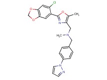 1-[2-(6-chloro-1,3-benzodioxol-5-yl)-5-methyl-1,3-oxazol-4-yl]-N-methyl-N-[4-(1H-pyrazol-1-yl)benzyl]methanamine