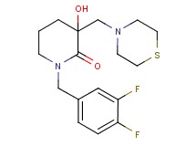 1-(3,4-difluorobenzyl)-3-hydroxy-3-(4-thiomorpholinylmethyl)-2-piperidinone