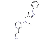 6-(2-aminoethyl)-N-methyl-N-[(1-phenyl-1H-pyrazol-4-yl)methyl]pyrimidin-4-amine
