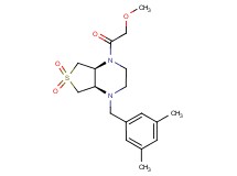(4aS*,7aR*)-1-(3,5-dimethylbenzyl)-4-(methoxyacetyl)octahydrothieno[3,4-b]pyrazine 6,6-dioxide