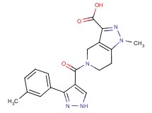 1-methyl-5-{[3-(3-methylphenyl)-1H-pyrazol-4-yl]carbonyl}-4,5,6,7-tetrahydro-1H-pyrazolo[4,3-c]pyridine-3-carboxylic acid