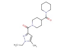 1-[(1-ethyl-5-methyl-1H-pyrazol-3-yl)carbonyl]-4-(1-piperidinylcarbonyl)piperidine