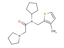 N-cyclopentyl-N-[(3-methyl-2-thienyl)methyl]-2-pyrrolidin-1-ylacetamide