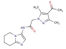 2-(4-acetyl-3,5-dimethyl-1H-pyrazol-1-yl)-N-(5,6,7,8-tetrahydroimidazo[1,2-a]pyridin-3-yl)acetamide