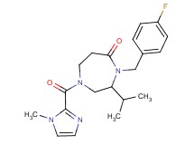 4-(4-fluorobenzyl)-3-isopropyl-1-[(1-methyl-1H-imidazol-2-yl)carbonyl]-1,4-diazepan-5-one