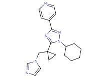 4-{1-cyclohexyl-5-[1-(1H-imidazol-1-ylmethyl)cyclopropyl]-1H-1,2,4-triazol-3-yl}pyridine