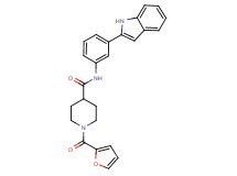 1-(2-furoyl)-N-[3-(1H-indol-2-yl)phenyl]-4-piperidinecarboxamide
