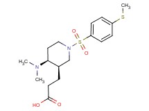3-((3R*,4S*)-4-(dimethylamino)-1-{[4-(methylthio)phenyl]sulfonyl}piperidin-3-yl)propanoic acid