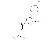 (3S*,4S*)-1-[(isopropylthio)acetyl]-4-(4-methylpiperazin-1-yl)pyrrolidin-3-ol