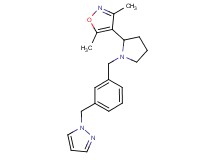 3,5-dimethyl-4-{1-[3-(1H-pyrazol-1-ylmethyl)benzyl]pyrrolidin-2-yl}isoxazole