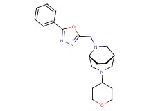 (1S*,5R*)-6-[(5-phenyl-1,3,4-oxadiazol-2-yl)methyl]-3-(tetrahydro-2H-pyran-4-yl)-3,6-diazabicyclo[3.2.2]nonane