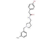2-(4-hydroxyphenyl)-N-{[1-(3-methylbenzyl)pyrrolidin-3-yl]methyl}acetamide