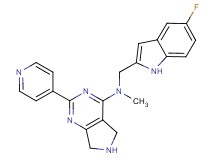 N-[(5-fluoro-1H-indol-2-yl)methyl]-N-methyl-2-pyridin-4-yl-6,7-dihydro-5H-pyrrolo[3,4-d]pyrimidin-4-amine