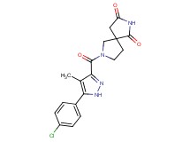 7-{[5-(4-chlorophenyl)-4-methyl-1H-pyrazol-3-yl]carbonyl}-2,7-diazaspiro[4.4]nonane-1,3-dione