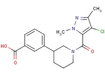 3-{1-[(4-chloro-1,3-dimethyl-1H-pyrazol-5-yl)carbonyl]piperidin-3-yl}benzoic acid