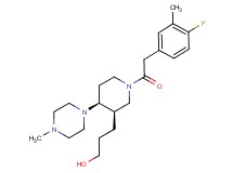 3-[(3R*,4S*)-1-[(4-fluoro-3-methylphenyl)acetyl]-4-(4-methylpiperazin-1-yl)piperidin-3-yl]propan-1-ol