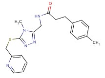 3-(4-methylphenyl)-N-({4-methyl-5-[(2-pyridinylmethyl)thio]-4H-1,2,4-triazol-3-yl}methyl)propanamide