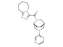 3-{[(1S*,5R*)-3-(2-pyrazinyl)-3,6-diazabicyclo[3.2.2]non-6-yl]carbonyl}-6,7,8,9-tetrahydro-5H-[1,2,4]triazolo[4,3-a]azepine