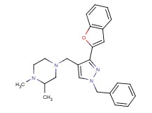 4-{[3-(1-benzofuran-2-yl)-1-benzyl-1H-pyrazol-4-yl]methyl}-1,2-dimethylpiperazine