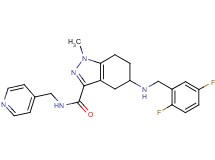 5-[(2,5-difluorobenzyl)amino]-1-methyl-N-(4-pyridinylmethyl)-4,5,6,7-tetrahydro-1H-indazole-3-carboxamide