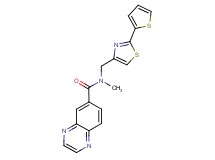 N-methyl-N-{[2-(2-thienyl)-1,3-thiazol-4-yl]methyl}-6-quinoxalinecarboxamide