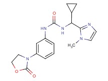 N-[cyclopropyl(1-methyl-1H-imidazol-2-yl)methyl]-N'-[3-(2-oxo-1,3-oxazolidin-3-yl)phenyl]urea