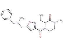 4-[(5-{[benzyl(methyl)amino]methyl}isoxazol-3-yl)carbonyl]-3-ethyl-1-methylpiperazin-2-one