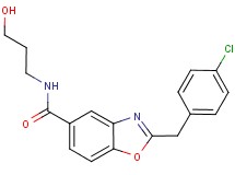 2-(4-chlorobenzyl)-N-(3-hydroxypropyl)-1,3-benzoxazole-5-carboxamide