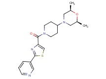 (2R*,6S*)-2,6-dimethyl-4-(1-{[2-(3-pyridinyl)-1,3-thiazol-4-yl]carbonyl}-4-piperidinyl)morpholine